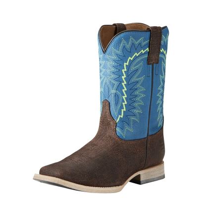 Ariat Relentless Elite - Western Laarzen Chocola / Blauw Kinderen - 10346-772